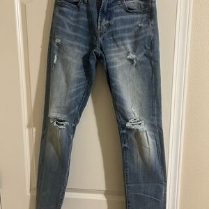 American Eagle Outfitters Men's Slim Distressed Blue Jeans
